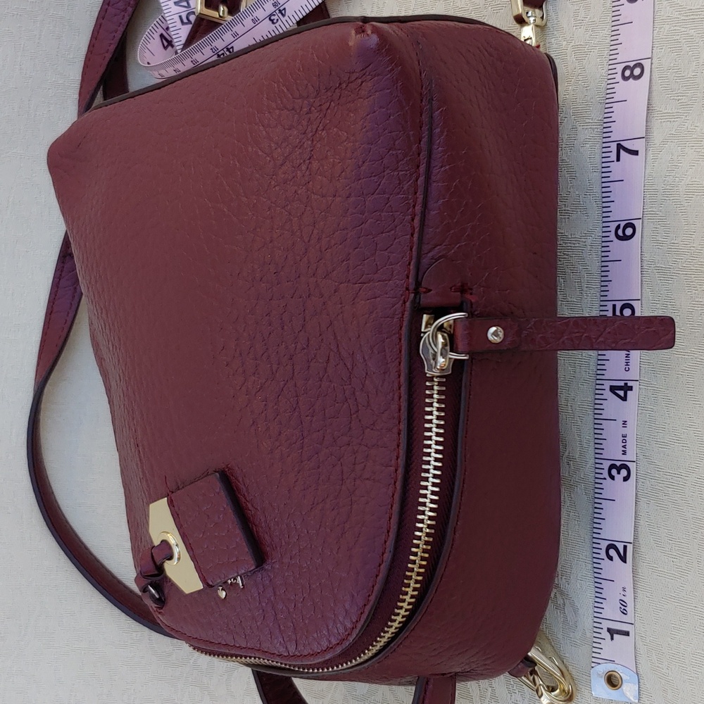 Kate Spade New York Mini Caden Carter Leather Women's Backpack Bag in Burgundy - Picture 7 of 16